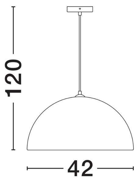 Černé závěsné světlo Nova Luce Talcum 42 cm