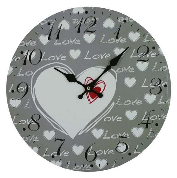 Nástěnné hodiny Srdce Love Ø 34 cm 2000084