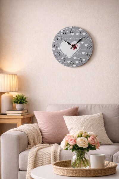Nástěnné hodiny Srdce Love Ø 34 cm 2000084