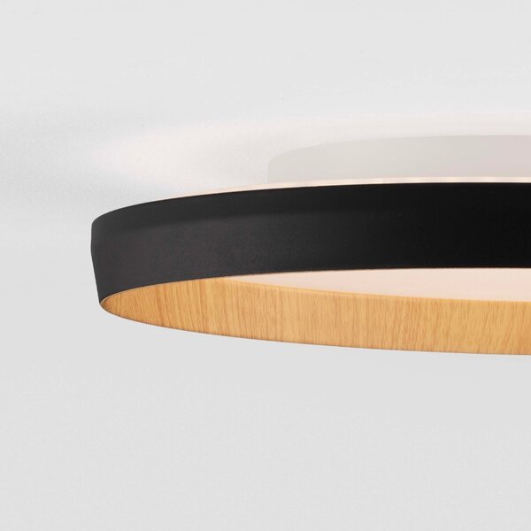 Nova Luce Černé kovové stropní LED světlo Vomos 40 cm