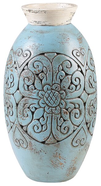 Dekorativní váza terakota 52 cm modrá ELEUSIS