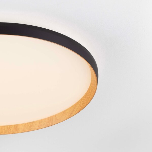 Černé kovové stropní LED světlo Nova Luce Vomos 60 cm