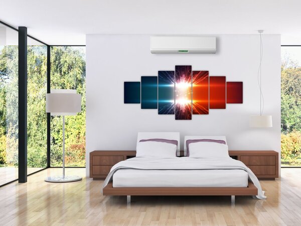Abstraktní obraz aktivního náboje (210x100 cm)