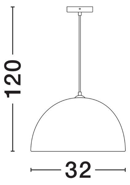 Černé závěsné světlo Nova Luce Talcum 32 cm