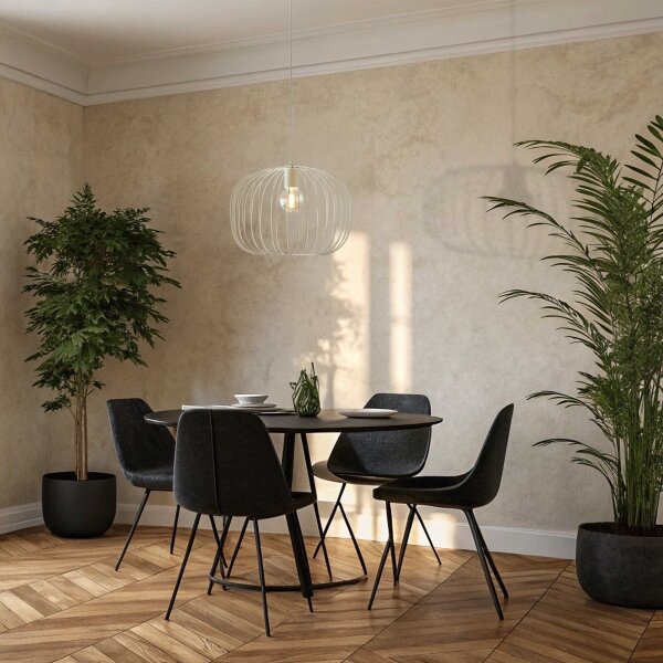 Lustr na lanku OVELLA 1xE27/15W/230V pr. 46 cm krémová