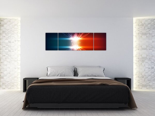 Abstraktní obraz aktivního náboje (170x50 cm)