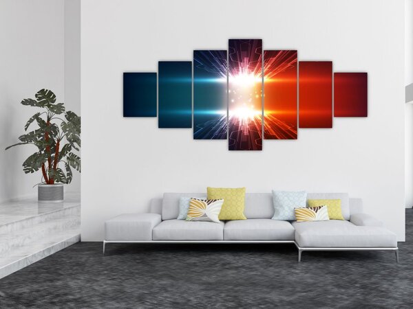 Abstraktní obraz aktivního náboje (210x100 cm)
