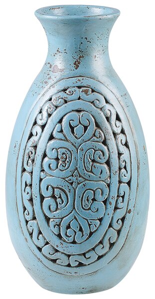Pálená hlína Dekorativní váza 51 Modrá MEGARA