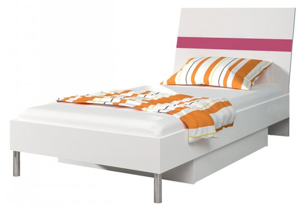 Dětská postel Paradise PD1, Barva: bílá / bílý lesk + růžová lesk Mirjan24 5902928253917