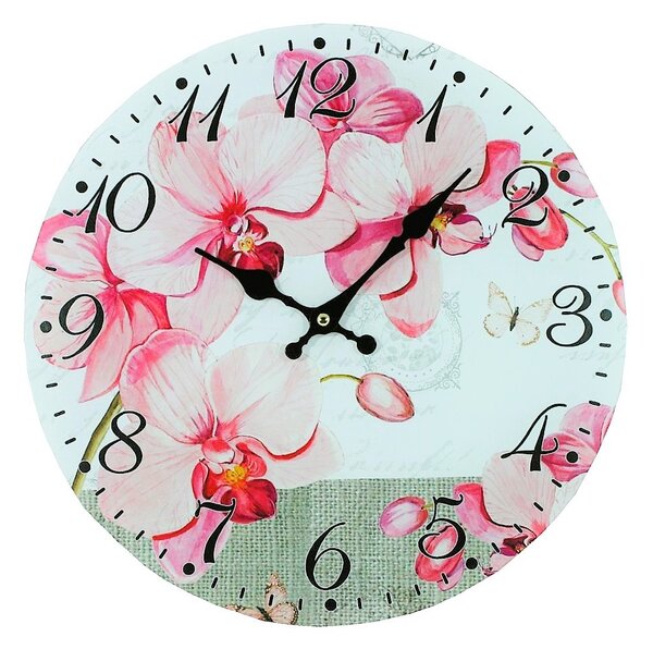 Nástěnné hodiny Orchidej Ø 34 cm2000005