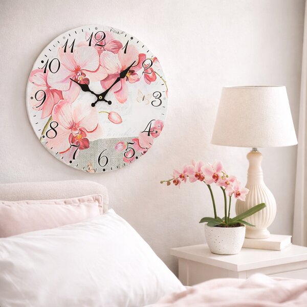 Nástěnné hodiny Orchidej Ø 34 cm2000005