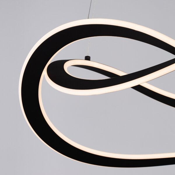 Černé kovové závěsné LED světlo Nova Luce Celestia 60 cm
