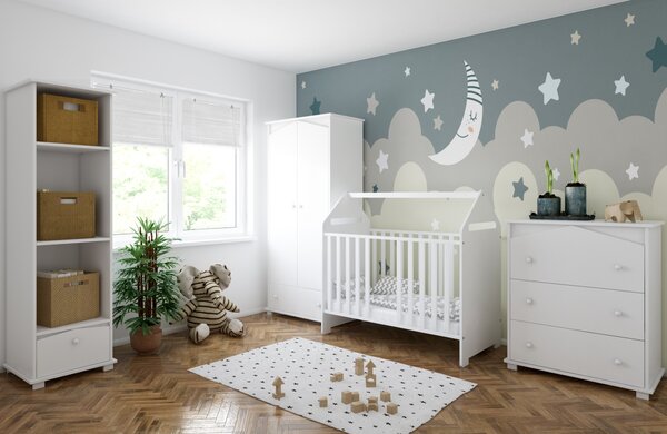 Dětská postýlka Domeček 120 x 60 cm Úložný prostor k postýlce: Bez úložného prostoru