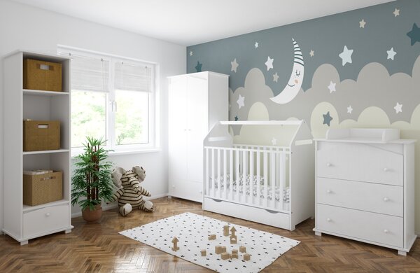 Dětská postýlka Domeček 120 x 60 cm Úložný prostor k postýlce: Bez úložného prostoru