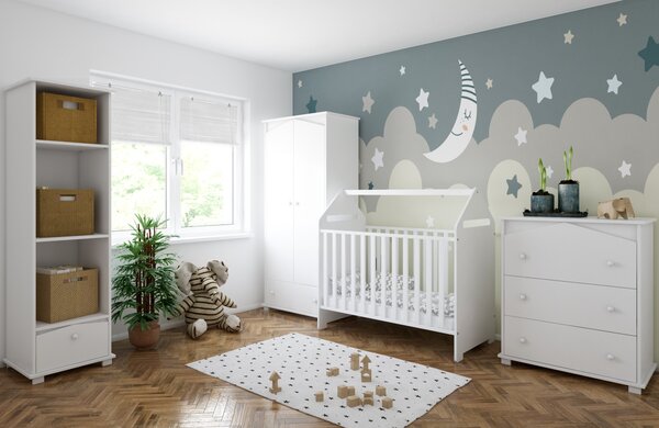 Dětská postýlka Domeček 120 x 60 cm Úložný prostor k postýlce: Bez úložného prostoru