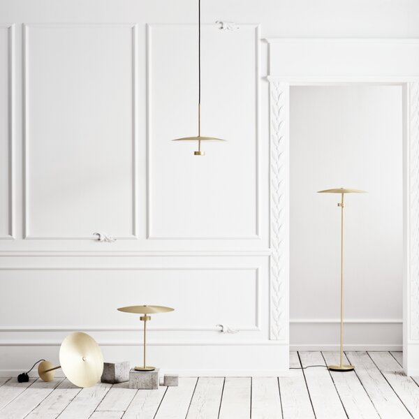-25 % Dny MOMENTI– Bolia Mosazná kovová stojací LED lampa Reflection 140,5 cm