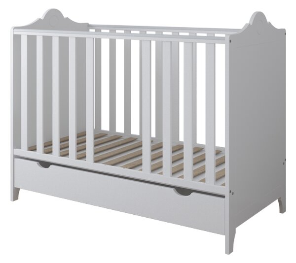 Dětská postýlka Glamour 120 x 60 cm Úložný prostor k postýlce: Jeden šuplík na kolečkách