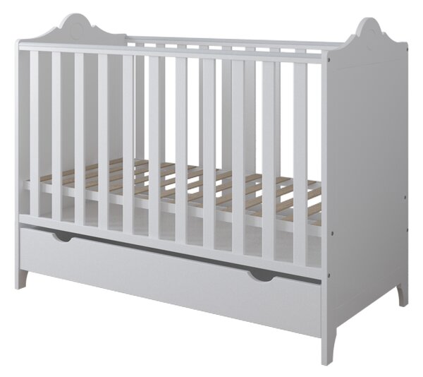 Dětská postýlka Glamour 120 x 60 cm Úložný prostor k postýlce: Jeden šuplík na kolečkách