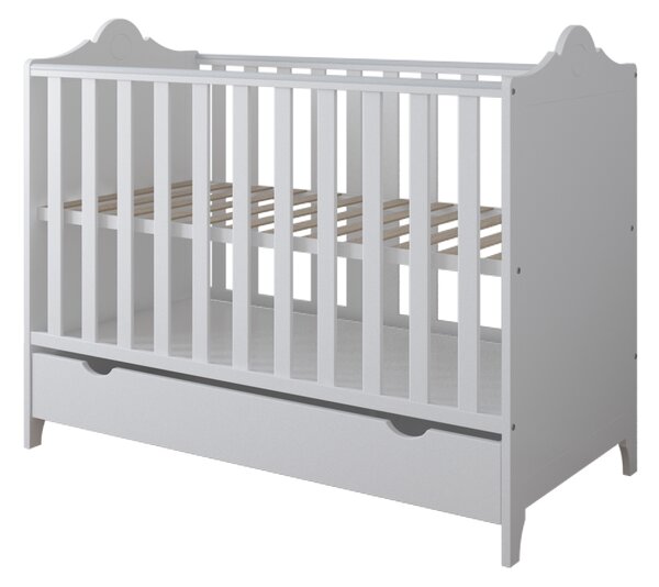 Dětská postýlka Glamour 120 x 60 cm Úložný prostor k postýlce: Jeden šuplík na kolečkách