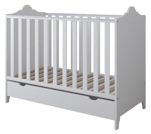 Dětská postýlka Glamour 120 x 60 cm Úložný prostor k postýlce: Jeden šuplík na kolečkách