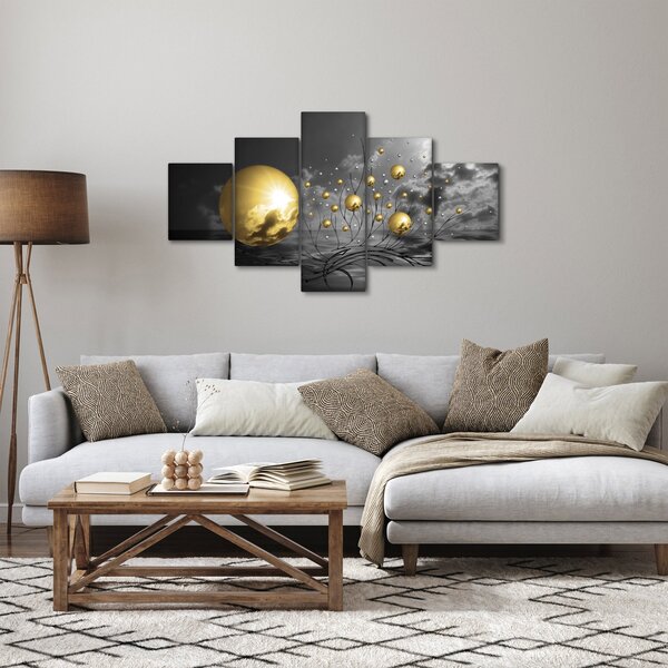 Obraz okrových koulí (125x70 cm)