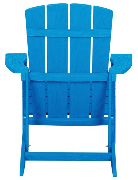 Zahradní židle ADIRONDACK s podnožkou Modrá