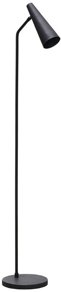 House Doctor Černá kovová stojací lampa Precise 124 cm