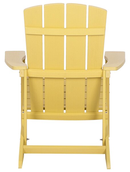 Zahradní židle ADIRONDACK s podnožkou Žlutá