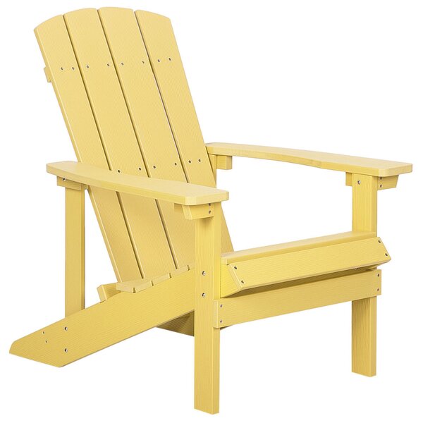 Zahradní židle ADIRONDACK s podnožkou Žlutá