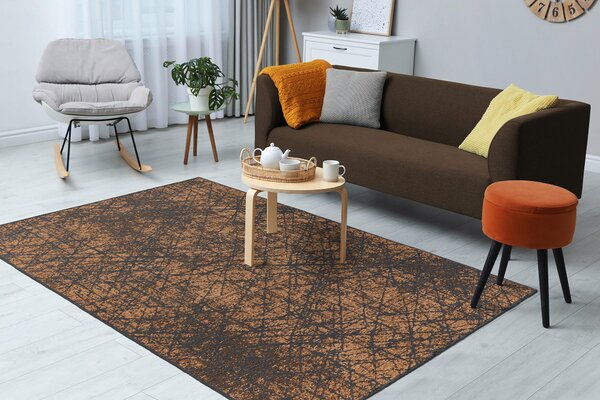KOBEREC TKANÝ NA PLOCHO, 80/150 cm žlutá Kayoom - Online Only koberce & rohožky, Online Only