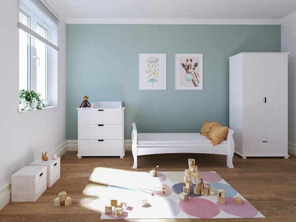 Dětská postýlka Mason 140 x 70 cm Barevné provedení: Šedá, Úložný prostor k postýlce: Bez úložného prostoru