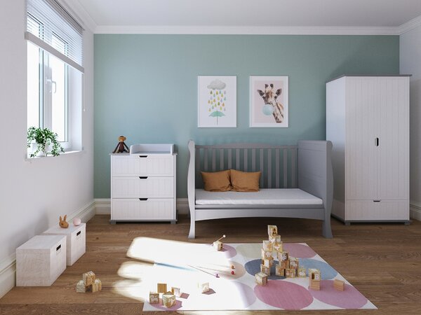 Dětská postýlka Mason 140 x 70 cm Barevné provedení: Šedá, Úložný prostor k postýlce: Bez úložného prostoru