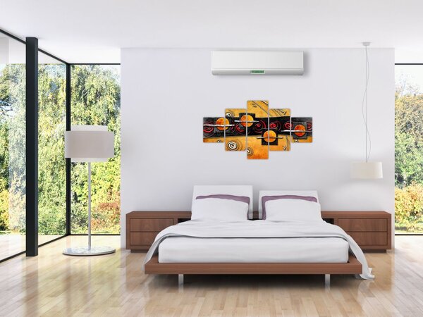 Obraz abstrakce - Planety (125x70 cm)