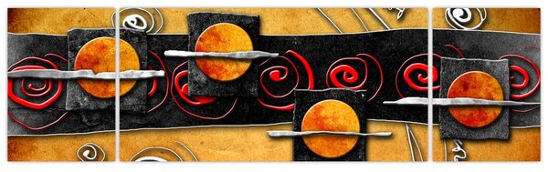 Obraz abstrakce - Planety (170x50 cm)