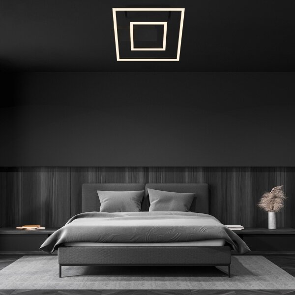 Briloner - LED Stropní svítidlo FRAME LED/22W/230V 3000K 30x32 cm černá