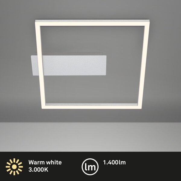 Briloner - LED Stropní svítidlo FRAME LED/14W/230V 3000K 30x32 cm matný chrom