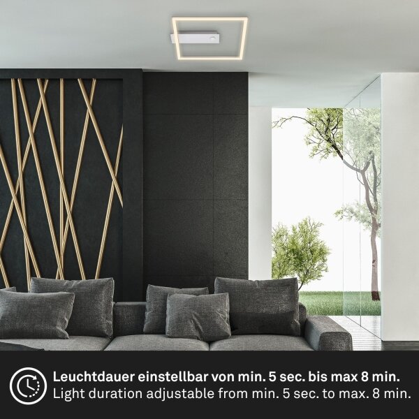 Briloner - LED Strop svítidlo se sen FRAME LED/14W/230V 3000K 30x32 cm mat chrom