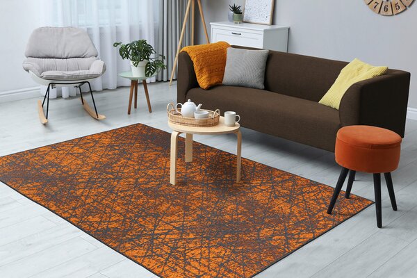 KOBEREC TKANÝ NA PLOCHO, 80/150 cm oranžová Kayoom - Online Only koberce & rohožky, Online Only