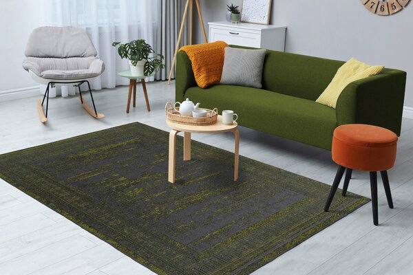 KOBEREC TKANÝ NA PLOCHO, 80/150 cm zelená Kayoom - Online Only koberce & rohožky, Online Only