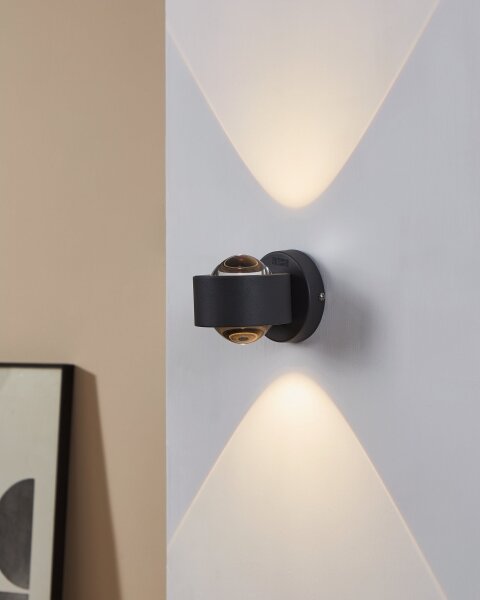 Eglo 64496 - LED Nástěnné svítidlo ONO PRO 2xLED/2,5W/230V antracit