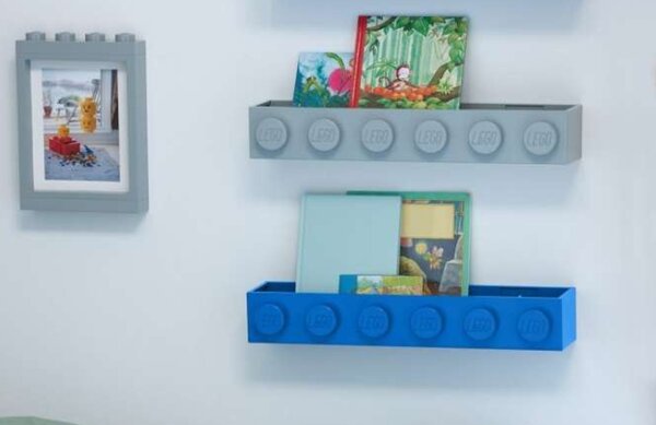 Modrá nástěnná police LEGO® Storage 47,8 x 11,5 cm