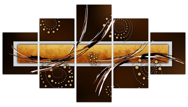 Obraz abstrakce - Motýli (125x70 cm)