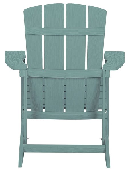 Zahradní židle ADIRONDACK s podnožkou Tyrkysová