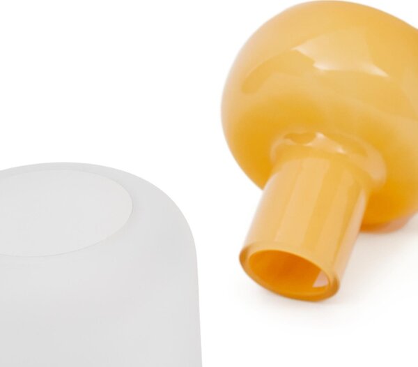 Žlutá skleněná váza Kave Home Kelse 30,5 cm