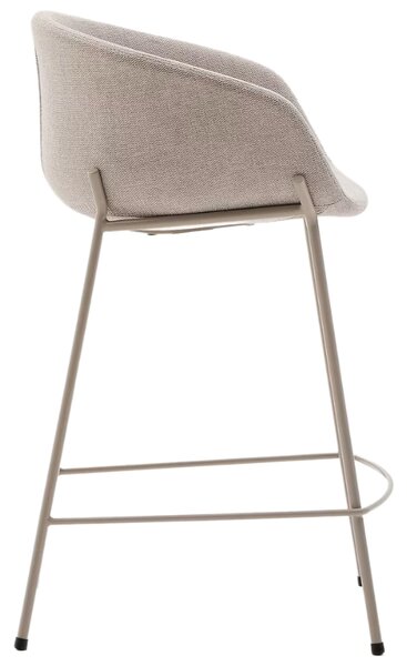 Béžová čalouněná barová židle Kave Home Yvette 65 cm