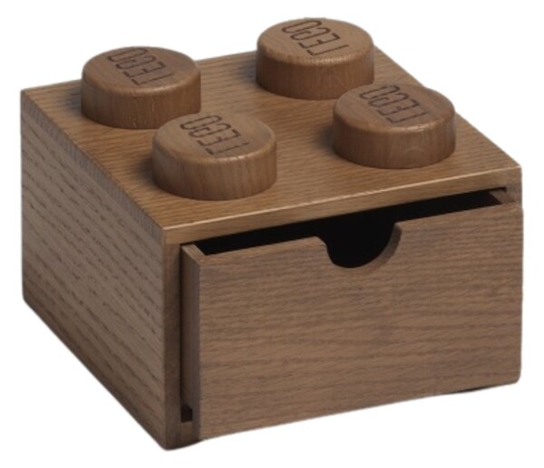 Tmavý dubový úložný box LEGO® Storage 16 x 15 cm