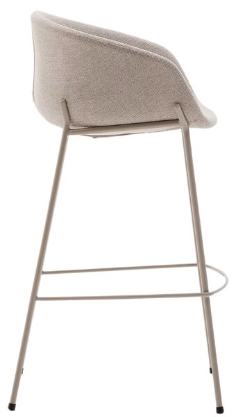 Béžová čalouněná barová židle Kave Home Yvette 75 cm