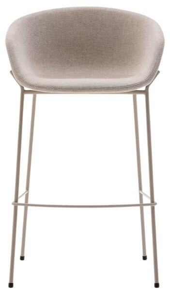 Béžová čalouněná barová židle Kave Home Yvette 75 cm