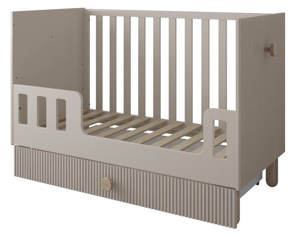 Dětská postýlka Loft 120 x 60 cm Barevné provedení: Kašmír, Úložný prostor k postýlce: Jeden šuplík na kolečkách