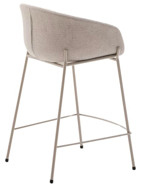 Béžová čalouněná barová židle Kave Home Yvette 65 cm